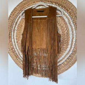 Zara Fringe Leather Vest